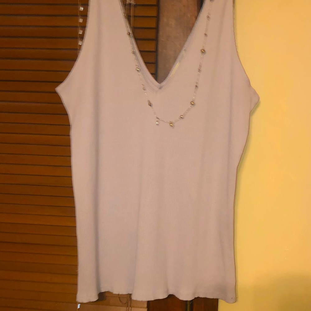 Express Ribbed V neck Sweater/Tank NWOT